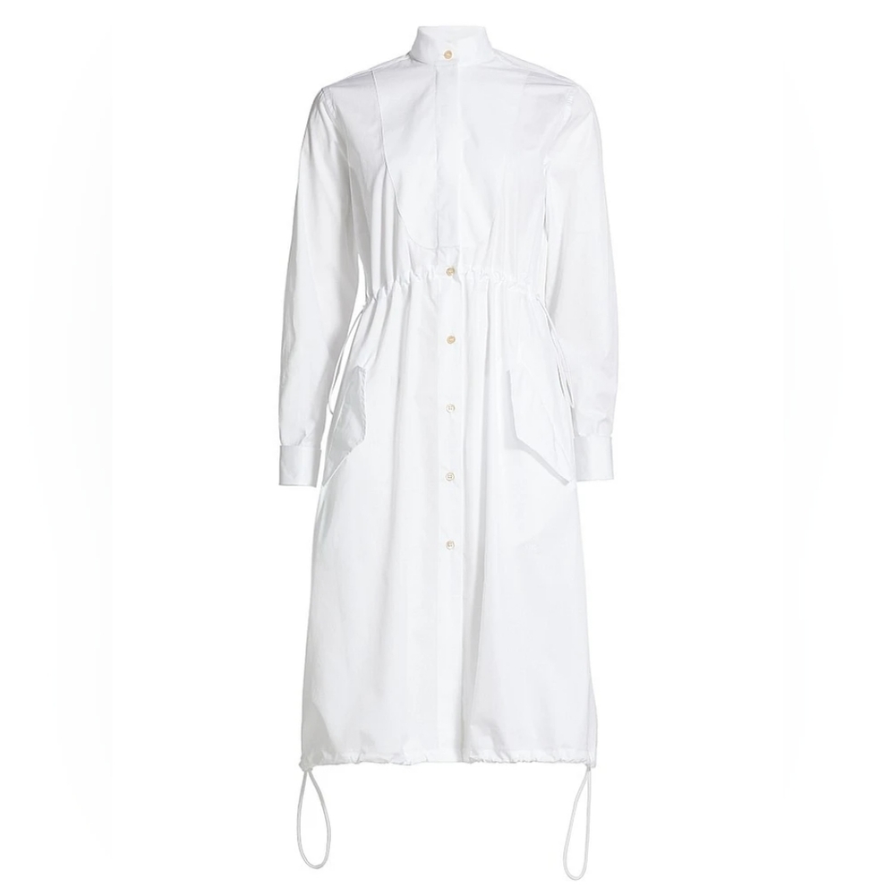 Wales Bonner Cotton Poplin Drawcord Shirtdress Size 40 IT/ 4 US